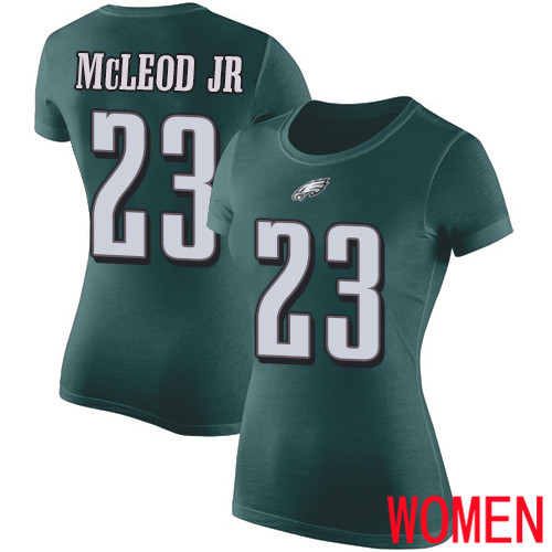 Women Philadelphia Eagles #23 Rodney McLeod Green Rush Pride Name and Number NFL T Shirt->nfl t-shirts->Sports Accessory